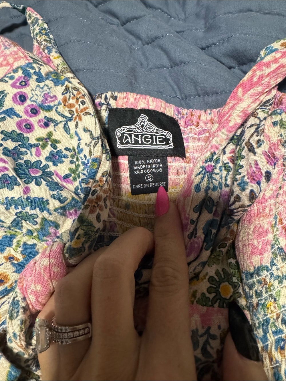 Women's floral patch dress